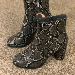 Snakeskin Booties